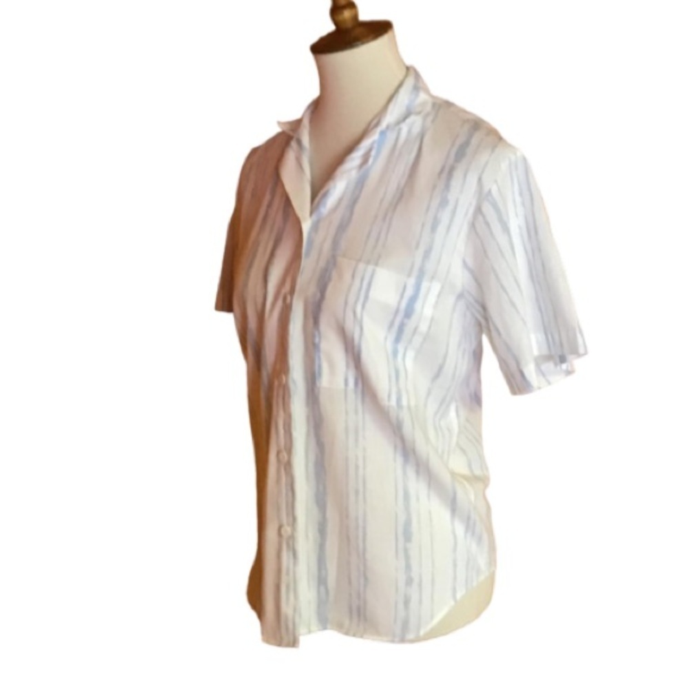 VTG 80s Striped Button down Top